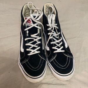 Vans black high top woman size 8